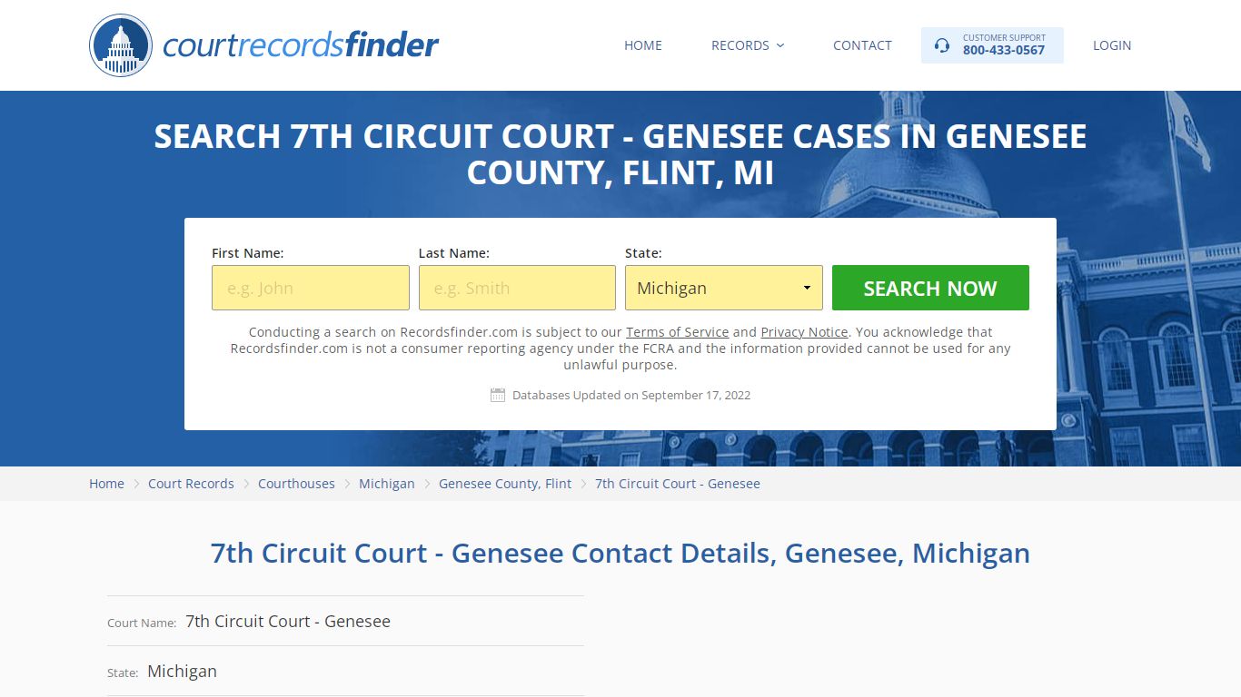 7th Circuit Court - Genesee Case Search - Genesee County, MI ...